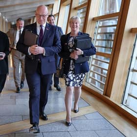 Justice Secretary Angela Constance, First Minister John Swinney and Finance Secretary Shona Robison.