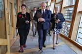 Justice Secretary Angela Constance, First Minister John Swinney and Finance Secretary Shona Robison.