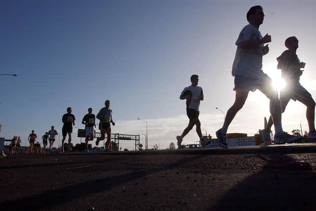 Joggers may have been unwittingly contributing to climate change because of the way their footwear was made (Picture: Ross Land/Getty Images)