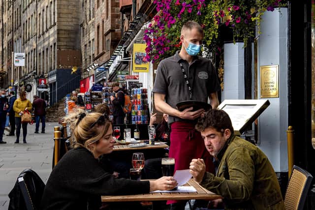 Patrons at a bar in Edinburgh. Picture: Lisa Ferguson