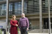 Jill Dykes and Professor Phil Trinder, co-directors of the Glasgow Computing Science Innovation Lab (GLACSIL), outside the University of Glasgow’s school of computing science.