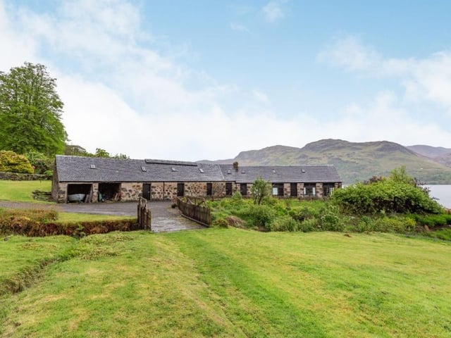 Stone built-barn.