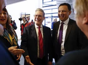 Labour leader Keir Starmer and Scottish Labour leader Anas Sarwar in Glasgow last week.