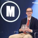 Jonathan Gibson after he became the youngest person to win BBC's Mastermind (PA Media)