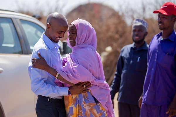 The Real Mo Farah pictured Mo Farah, with his mother Aisha*Photo By Atomized Studios Ahmed Fais