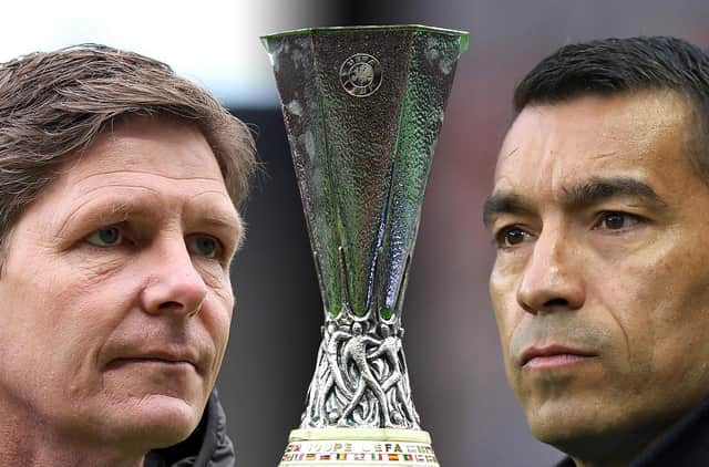 Rangers manager Giovanni van Bronckhorst goes up against his Eintracht Frankfurt counterpart Oliver Glasner in tonight's Europa League final in Seville.