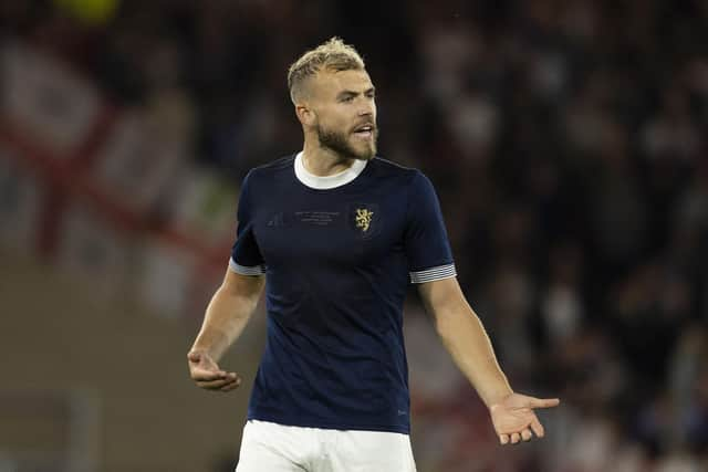 Scotland's Ryan Porteous in action during the 150th Anniversary Heritage match against England at Hampden.  (Photo by Craig Foy / SNS Group)