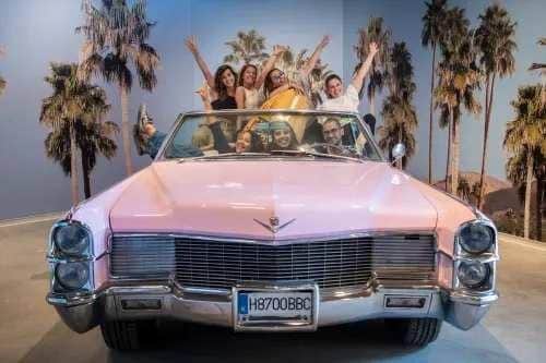 A pink Cadillac is one of the installations at Porto's Pink Palace experience, an exploration of rosé wine. Pic: Contributed