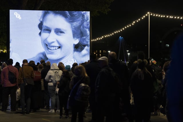 Members of the public in the queue at 04:32 on the South Bank in London, as they wait to view Queen Elizabeth II lying in state ahead of her funeral on Monday. Picture date: Friday September 16, 2022.
