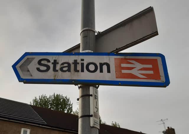 The British Rail logo is still used for stations. Picture: The Scotsman