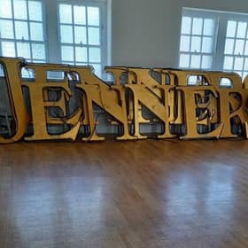 Jenners sign after its removal.