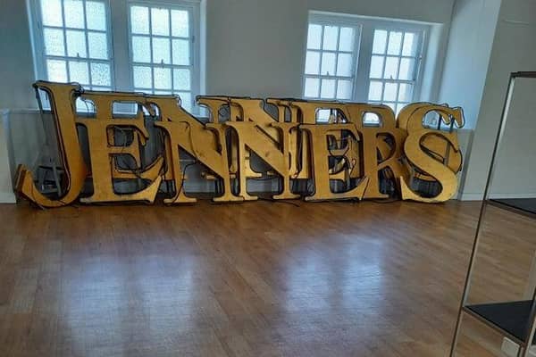 Jenners sign after its removal.