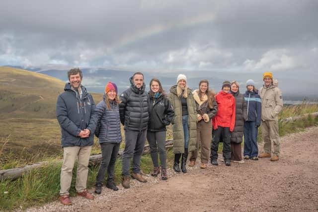 Craig Mills, CEO of Cairngorms Business Partnership, with selected members of the Cairngorms Business Partnership launching the new VisitCairngorms campaign. Picture: Cairngorms Business Partnership/Niven Photography