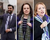 The three SNP leadership candidates: Humza Yousaf, Kate Forbes and Ash Regan
