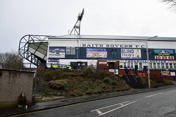 The incident happened as stewards manned the closed road outside Stark's Park (Pic: MIchael Gillen)