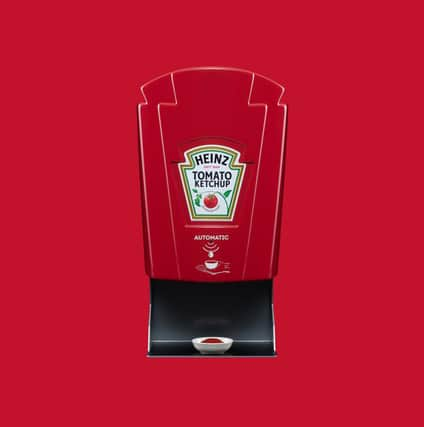 Heinz's new sauce dispenser is contactless.