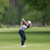 Ewen Ferguson plays a shot at Rinkven International Golf Club in Belgium.