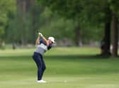 Ewen Ferguson plays a shot at Rinkven International Golf Club in Belgium.