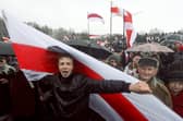 Raman Pratasevich, a prominent opponent of Belarus's authoritarian president , attends an opposition rally in Minsk in 2012 (Picture: AP)