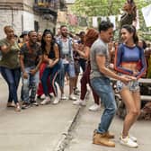 Anthony Ramos as Usnavi and Melissa Barrera as Vanessa in the movie that captivated Joe Goldblatt on his first post-lockdown visit to the cinema (Picture: Macall Polay/PA)