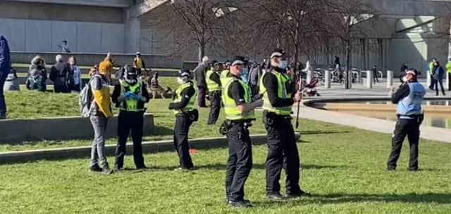 Six people were arrested and three were issued Fixed Penalty Notices in connection with breaches of the restrictions (Photo: Lisa Ferguson).
