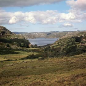 Land around Loch Laxford seen through the hills. Picture: PA