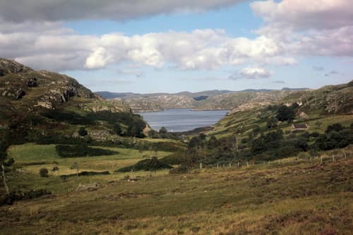 Land around Loch Laxford seen through the hills. Picture: PA