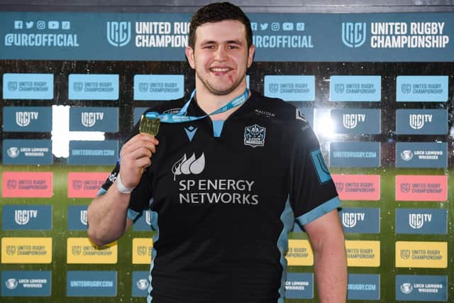 Player of the match Scott Cummings. (Photo by Ross MacDonald / SNS Group)