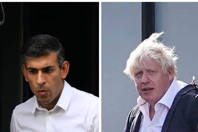 Rishi Sunak and Boris Johnson were locked in talks on Saturday evening