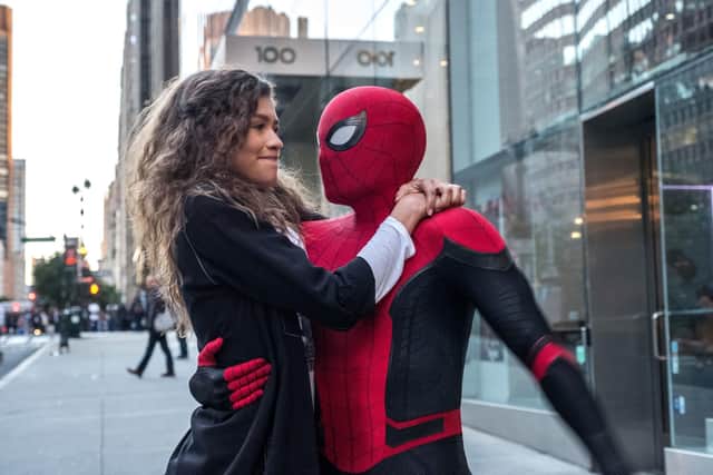 Zendaya as MJ and Tom Holland as Spider-Man will return to deal with the fallout from Spider-Man: Far From Home. Photo: PA Photo/CTMG, Inc/Jay Maidment.
