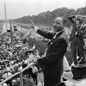 Martin Luther King waves to supporters on the Mall in Washington DC (Photo: -/AFP via Getty Images)