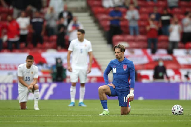 England players such as Jack Grealish have been booed by some supporters for taking a knee.