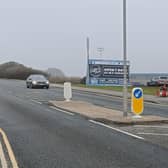 ​The busy section of Balmoor Terrace where a lollipop lady is already helping children cross.