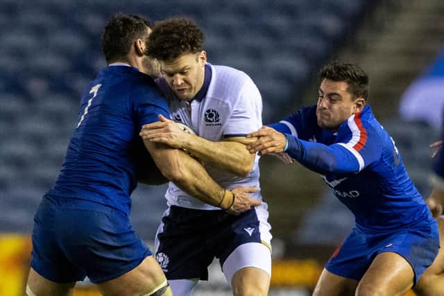 Duncan Taylor played against France as a second-half substitute at BT Murrayfield. Picture: Craig Williamson / SNS