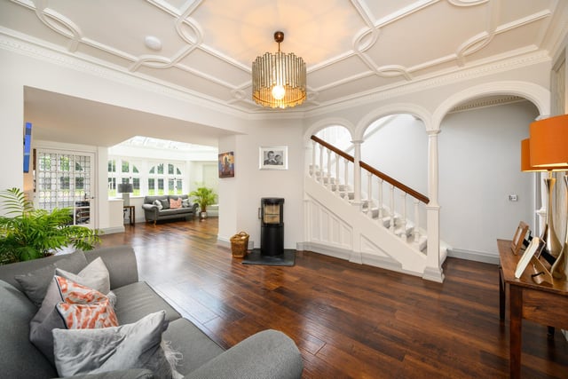 On the design, Diane explains: “We wanted to keep the old look of the place, be gentle with the property, and make sure we kept some of the features that were there.
“There are some lovely ceilings and the staircase has archways, so we wanted to keep all of that. We wanted to create a contemporary feel so that the home is adapted for modern living.”
Despite Glenfuir’s significant modernisation, many original features have been retained, such as a stone fireplace in the kitchen, which was originally used as a billiards room, which has been moved.