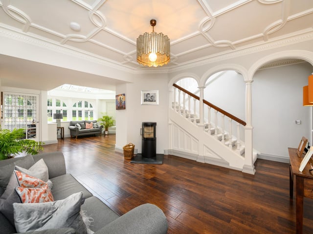 On the design, Diane explains: “We wanted to keep the old look of the place, be gentle with the property, and make sure we kept some of the features that were there.
“There are some lovely ceilings and the staircase has archways, so we wanted to keep all of that. We wanted to create a contemporary feel so that the home is adapted for modern living.”
Despite Glenfuir’s significant modernisation, many original features have been retained, such as a stone fireplace in the kitchen, which was originally used as a billiards room, which has been moved.