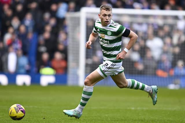 Alistair Johnston made his debut for Celtic against Rangers at Ibrox.