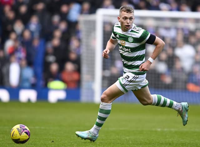 Alistair Johnston made his debut for Celtic against Rangers at Ibrox.