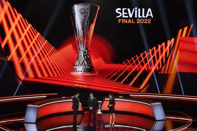 This year's Europa League Final will take place in Seville on May 18. The last 16 draw is scheduled to go ahead at 11am on Friday morning. (Photo by OZAN KOSE/AFP via Getty Images)