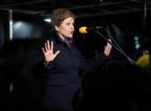 First Minister Nicola Sturgeon speaking at a rally outside the Scottish Parliament in Edinburgh following the decision by judges at the UK Supreme Court in London that the Scottish Parliament does not have the power to hold a second independence referendum. Picture date: Wednesday November 23, 2022.