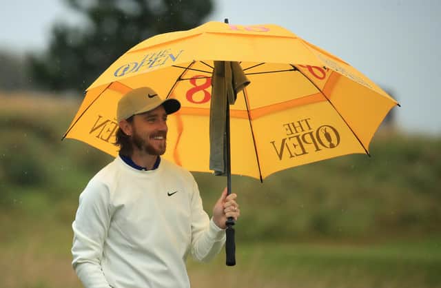 Tommy Fleetwood walks to the first green during third round of the Aberdeen Standard Investments Scottish Open at The Renaissance Club. Picture: Andrew Redington/Getty Images