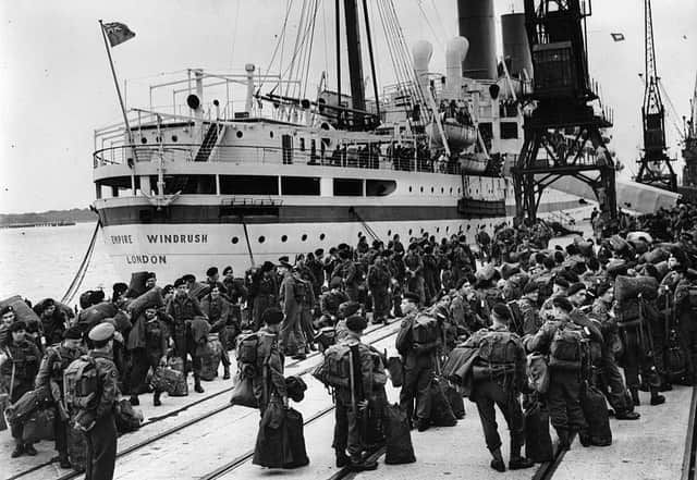 The Empire Windrush docked at Southampton (Photo: Keystone/Getty Images)