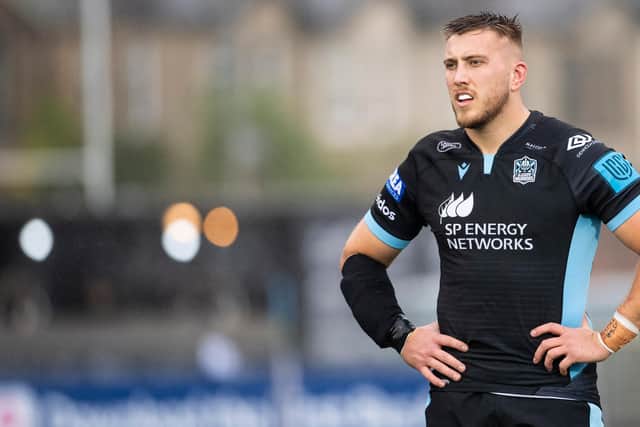 Matt Fagerson back in action for Glasgow Warriors, against the Emirates Lions at Scotstoun, after recovering from his broken arm. Picture: Paul Devlin/SNS