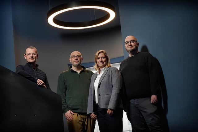 Left to right: Jon Hope, Richard Lennox, Gillian Docherty, and Stephen Coleman of CodeBase. Picture by Stewart Attwood