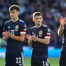 Scotland players (from left) Aaron Hickey, Billy Gilmour and Grant Hanley are all hoping to return from injury in time for Euro 2024. (Photo by Ewan Bootman / SNS Group)