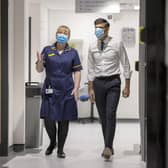 Prime Minister Rishi Sunak visits a community diagnostic centre in Oldham, Greater Manchester. Picture: James Glossop/The Times/PA Wire