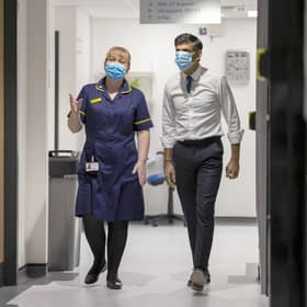 Prime Minister Rishi Sunak visits a community diagnostic centre in Oldham, Greater Manchester. Picture: James Glossop/The Times/PA Wire