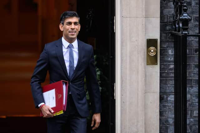 Prime Minister Rishi Sunak leaves number 10 Downing Street ahead of the weekly Prime Minister's Questions session. Picture: Leon Neal/Getty Images