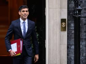 Prime Minister Rishi Sunak leaves number 10 Downing Street ahead of the weekly Prime Minister's Questions session. Picture: Leon Neal/Getty Images