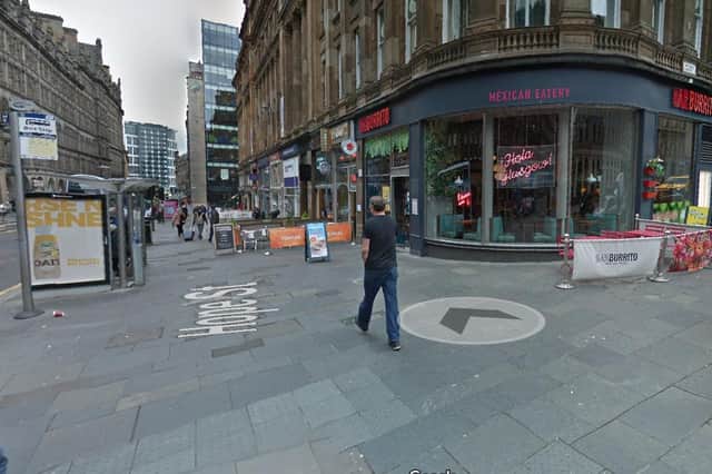 A 60-year-old has been left in a 'critical condition' following an attempted murder incident which happened at around 11.45pm on Friday at a bus shelter outside Bar Burrito on Hope Street, Glasgow (Photo: Google Maps).